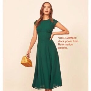 Reformation Emerald Green Midi Dress